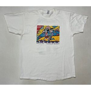 Watson Island Nikki Beach 2009 Art Graphic T-shirt Men Large White Music